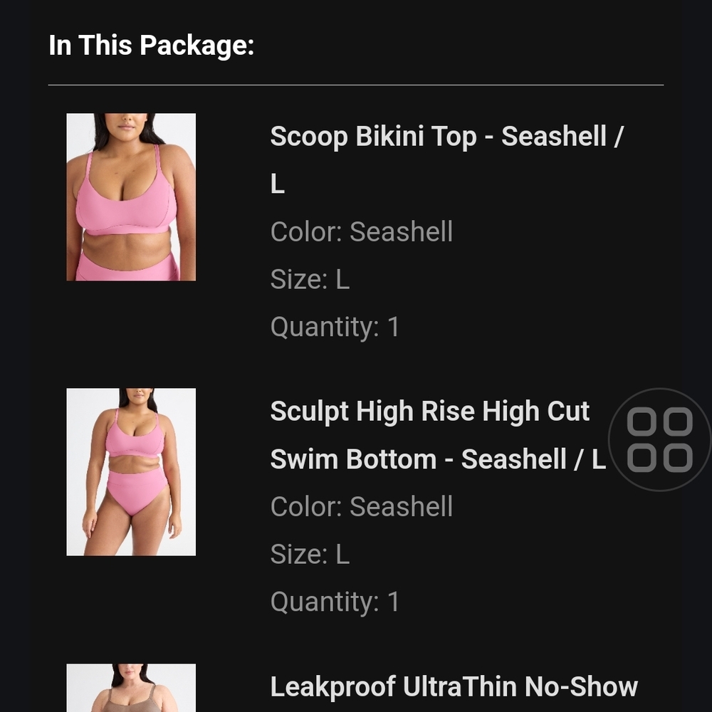 Pink Scoop Bikini Top and High Rise Bottom Set size Large